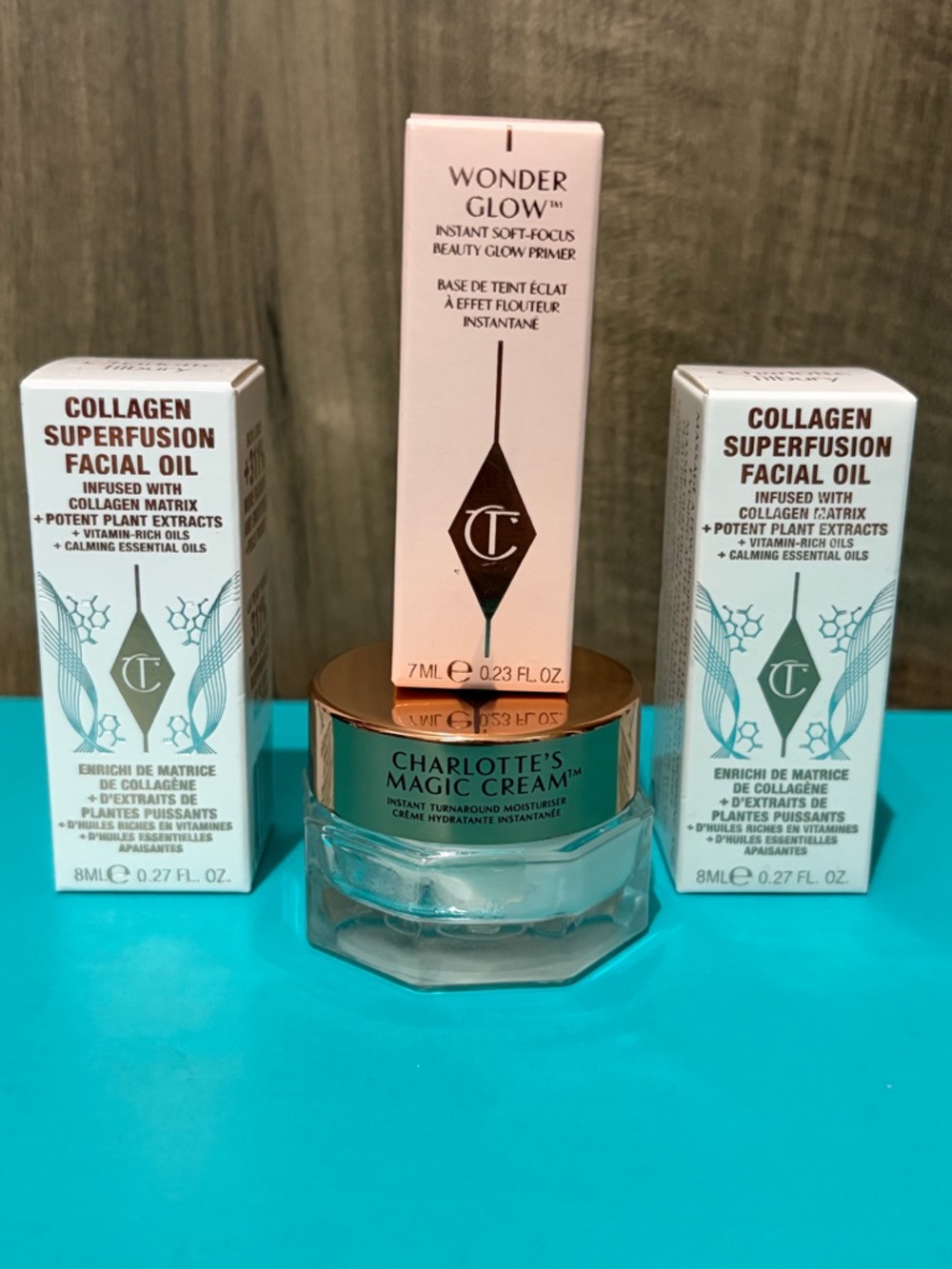 Charlotte Tilbury Magic Cream in Rose Gold and Aqua